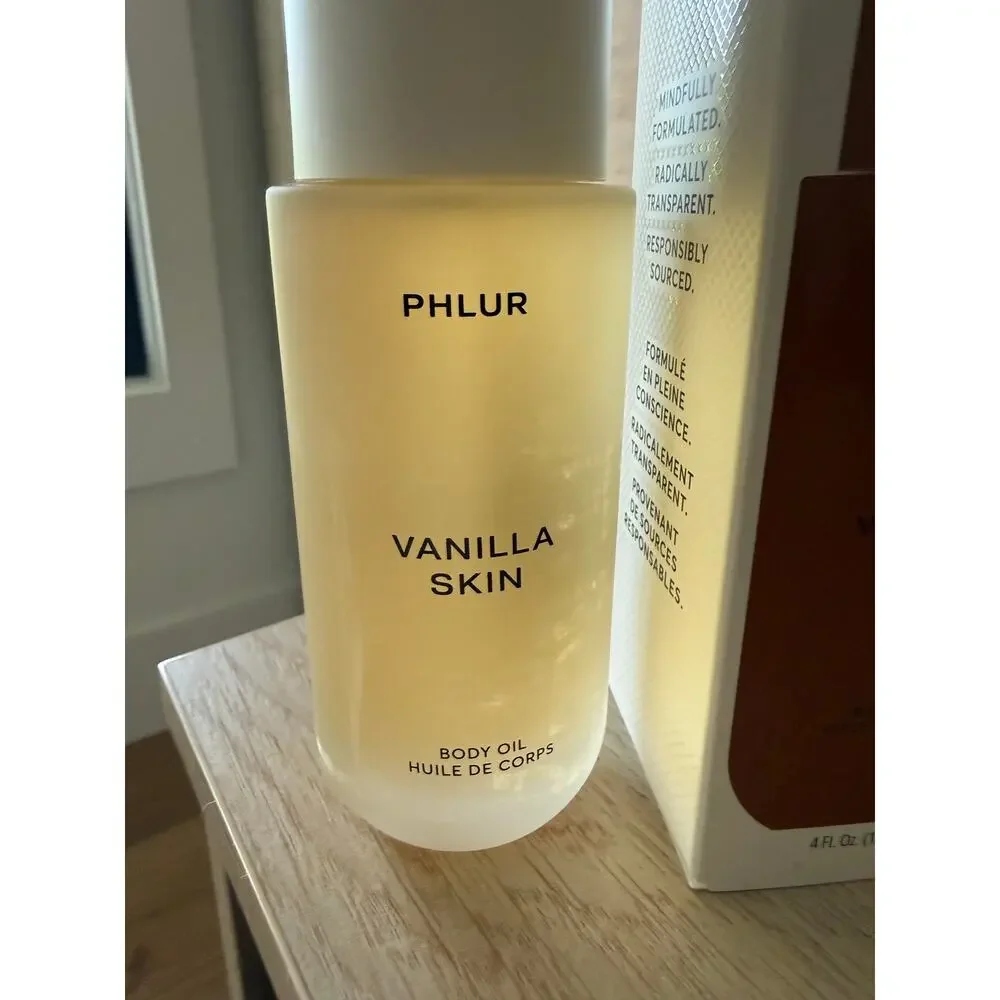 $45 Phlur Vanilla Skin Body Oil 120mL New in Box Full Size